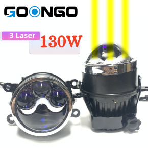 130W 3 Inch 3 Laser Fog Light dual beam with Projector Lens