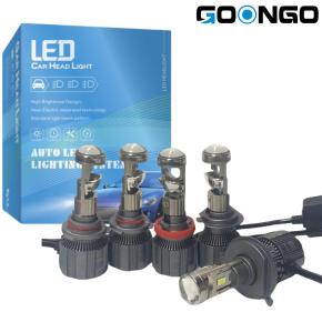90W Single Beam Dual Beam LED Car Headlight with Mini Projector Lens 6000K Motorcycle LED Headlamp 9005/9006/H4/H7/H11